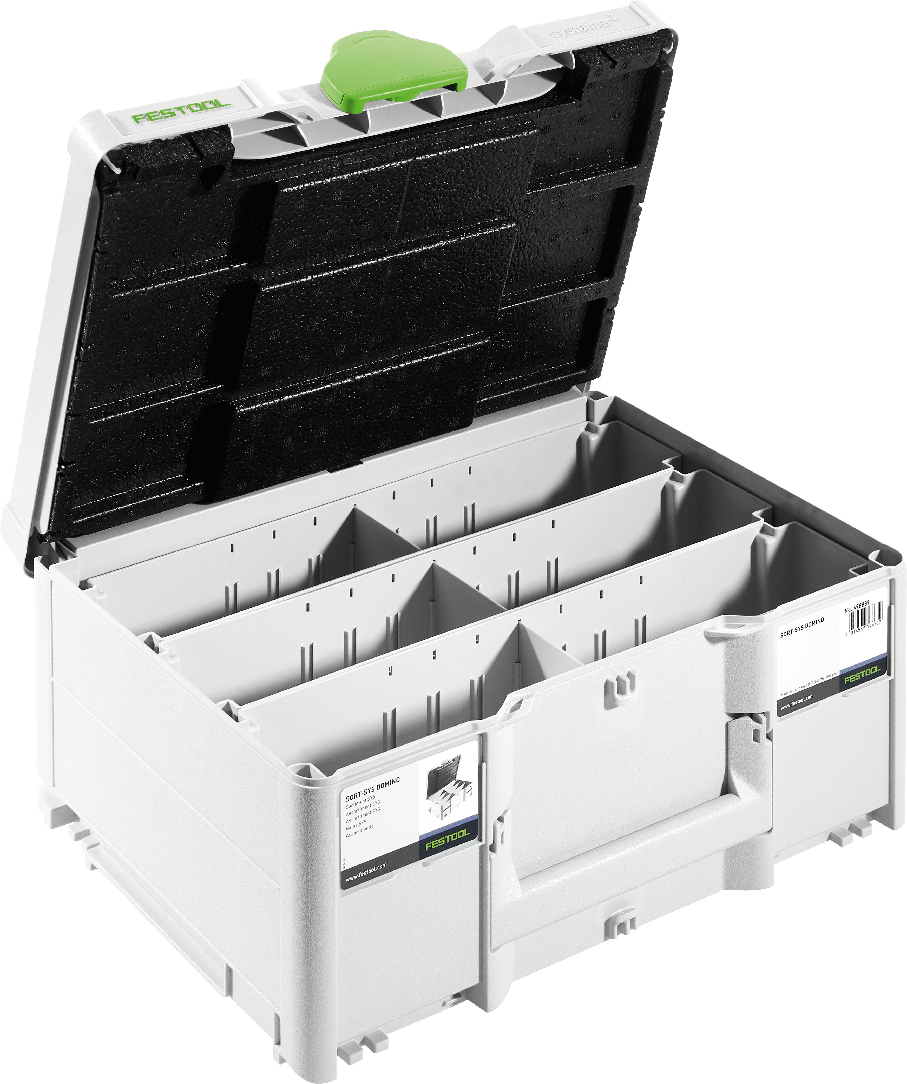 Festool SORT-SYS3 M 187 DOMINO 576793 Tillbehörslåda (L x B x H) 396 x 296 x 187 mm-0