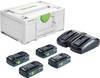 Festool SYS 18V 4x4,0/TCL 6 DUO Energiset 577104 inkl. Bluetooth Modul, inkl. 4x batterier, inkl. laddare, inkl. väska