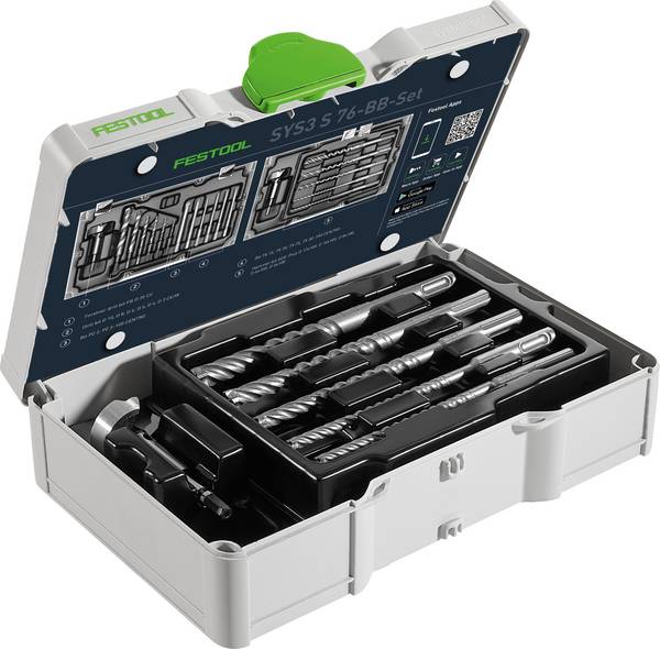 Festool 578119 SYS3 S 76-BB-Set  Borr- & bitssats Betong med armering 35 mm
