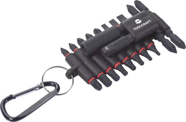 TOOLCRAFT TO-10911216 Bit-Set 20 delar Spår, Stjärnspår Phillips, Stjärnspår Pozidriv, Ytter-sexkantig, T-profil inkl. bithållare