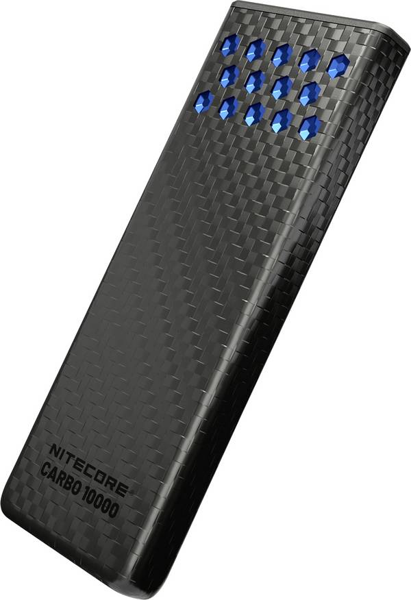 NiteCore Powerbank 10000 mAh Pass-Through Charging Li-Ion USB-C® Blå, Antracit/grå Friluftsliv, Kan laddas och laddas ur samtidigt