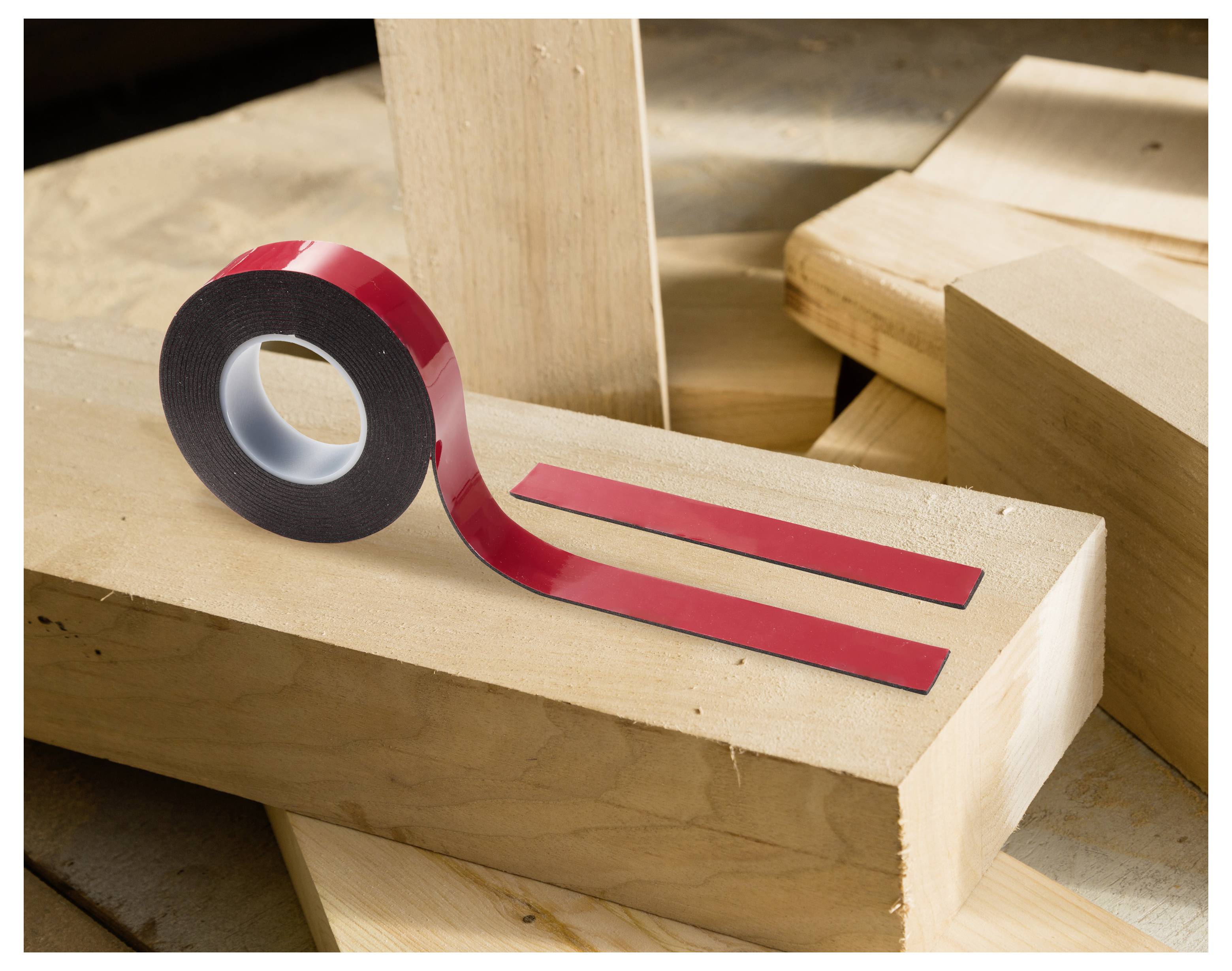 TOOLCRAFT Hochleistungs-Verbindungssystem TO-10917630 Dubbelsidiga tejp Svart (L x B) 3 m x 19 mm 1 st-3