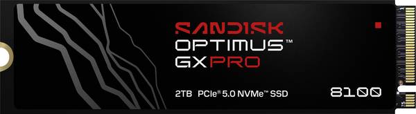 SanDisk Optimus GX PRO 8100 2 TB Intern NVMe/PCIe M.2 SSD PCIe® 5.0 x4 NVMe™ 2.0 Box SDSP82200TAN-000E0