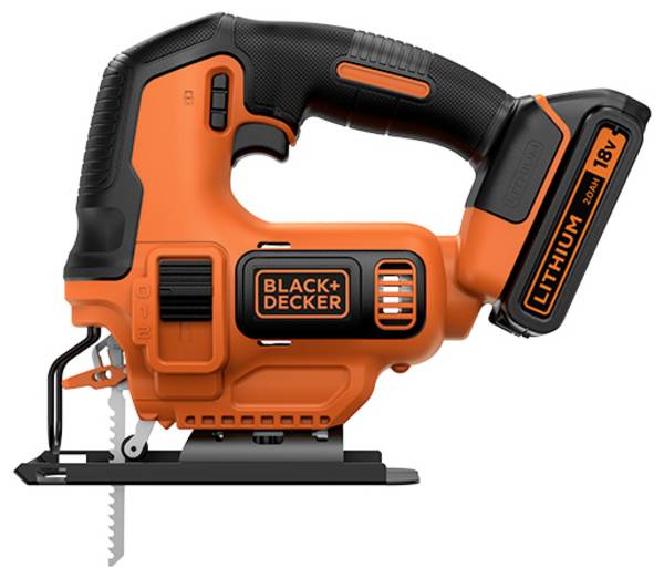 Black & Decker   Sticksåg Batteridriven BDCJS18-QW inkl. 1x batteri, inkl. laddare  18 V 2.0 Ah Antal batterier som ingår 1