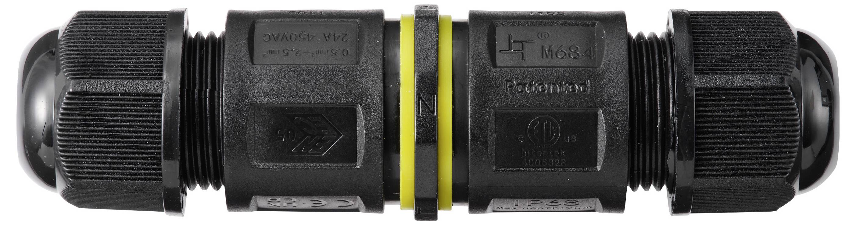 TRU Components kabelskarvdon IP68 vattentät, skruvkontakt 3-polig, 0,5-2,5 mm² TC-14745236 Svart TRU COMPONENTS Innehåll-3