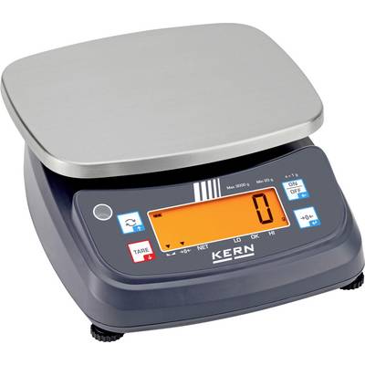 Digitalt kökvåg som visar "0" gram på en orange LCD-skärm, utrustad med knappar för tara, enhetsomvandling och på/av-funktion.