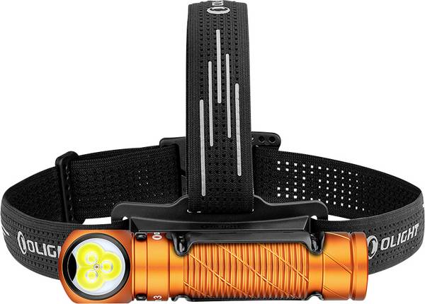 OLight Perun 3 (Orange) LED Ficklampa, Pannlampa  3000 lm  Perun 3(OR)