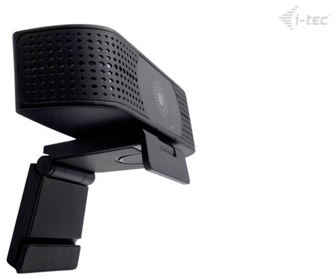 En svart webbkamera med ett monteringsklipp, med ett linscentrum i mitten. Logotypen "i-tec" visas i det övre högra hörnet.