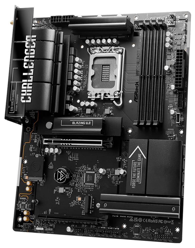 ASRock B860 Challenger WiFi 1851 Moderkort Sockel #####Intel® 1851 Formfaktor ATX Moderkort-chipset Intel® B860-4