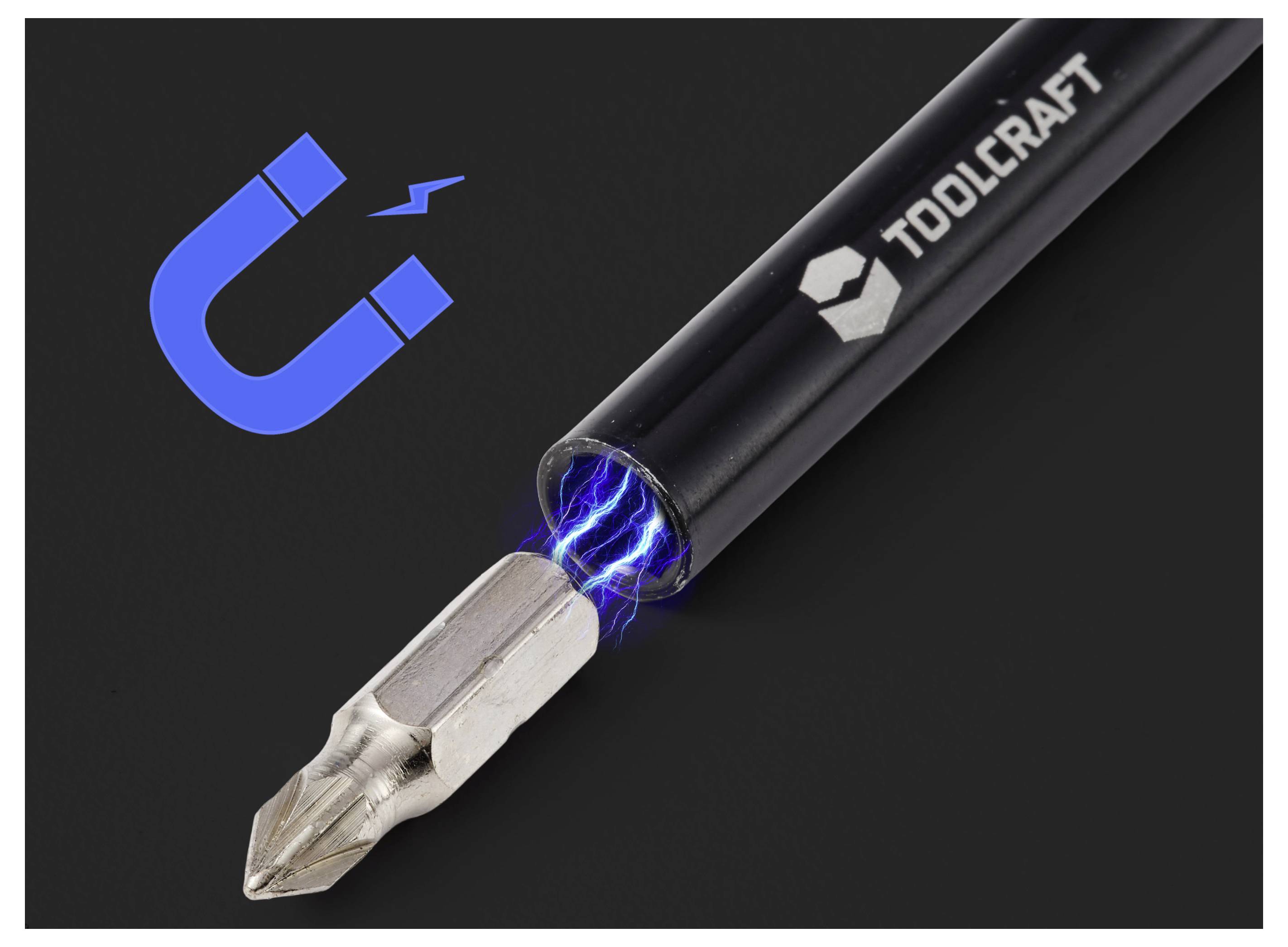 TOOLCRAFT Bitshållare 80 mm 1/4"-3