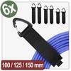 Quadrios 26CA802 Kardborreband (L x B) 330, 390, 480 mm, mm, mm x 38 mm Svart 6 st