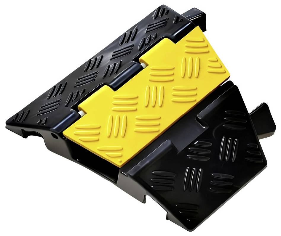 TRU COMPONENTS Kabelbrygga TC-14926316 TPU, Gummi Svart/gul Antal kanaler: 1 220 mm Innehåll: 1 st