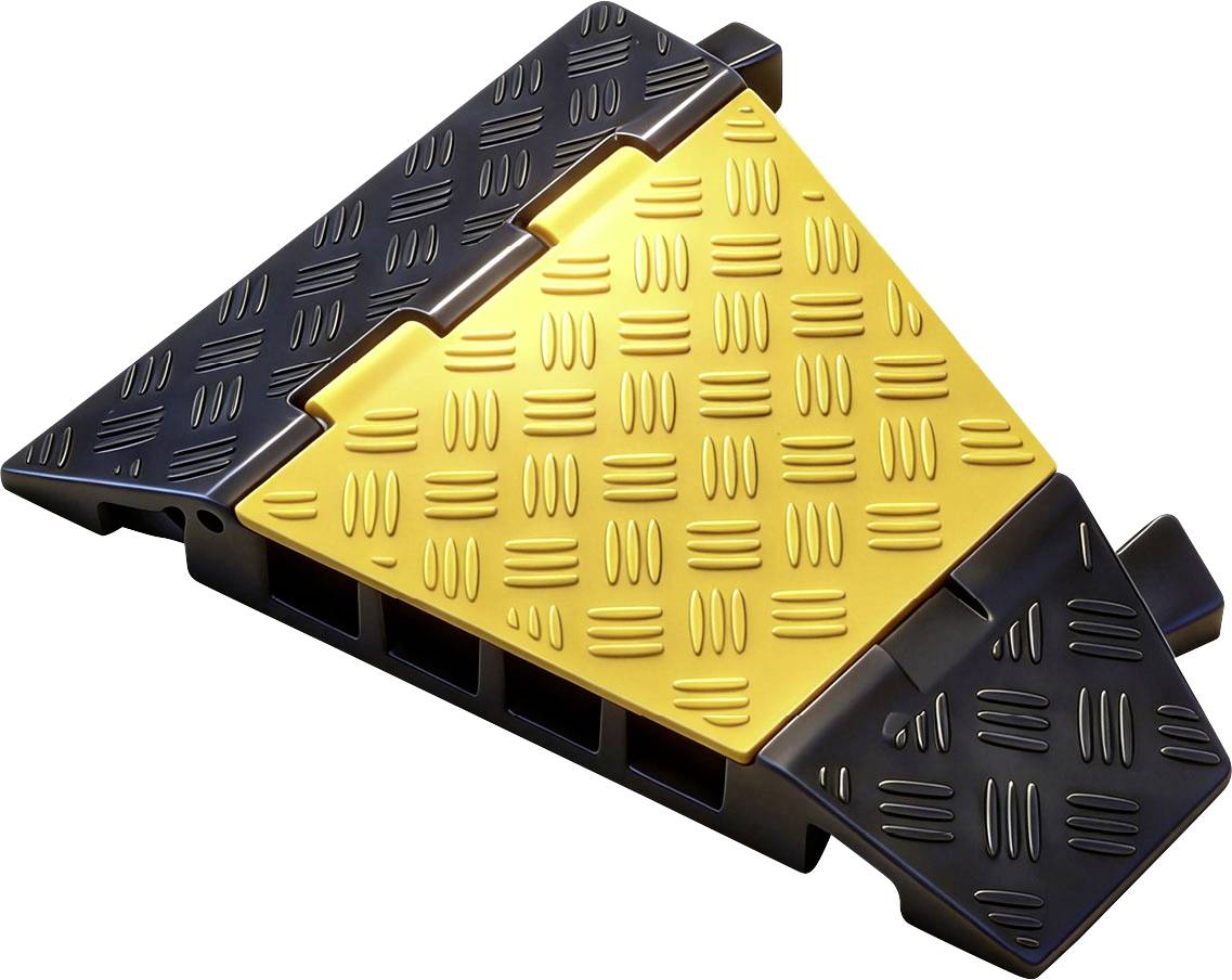 TRU COMPONENTS Kabelbrygga TC-14926368 TPU, Gummi Svart/gul Antal kanaler: 4 315 mm Innehåll: 1 st