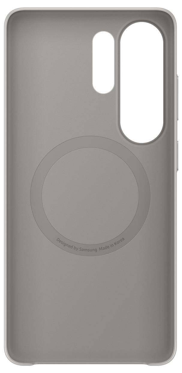 Samsungs telefonskydd med utskärningar för kamera och trådlös laddning, designat i Korea.