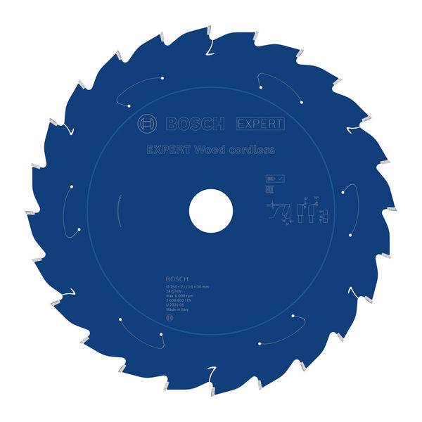 Bosch Accessories 2608902173 2608902173 Cirkelsågblad 254 x 30.0 x 1.6 mm Antal tänder (per tum): 24 1 st-2