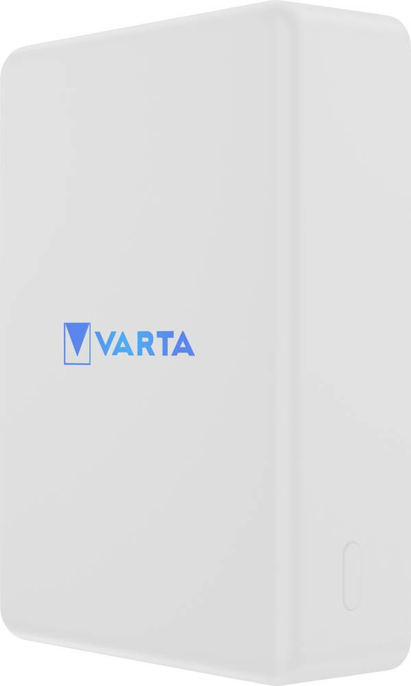 Varta  Powerbank 10000 mAh MagSafe, Qi Wireless Charging, Power Delivery LiPo trådlös laddning; Vit Statusindikering