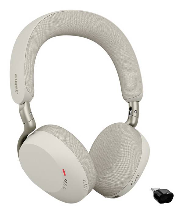 Jabra Jabra Evolve3 75 MS Stereo warm grey mit  Over Ear-hörlurar Bluetooth Stereo Grå Brusreducering Headset Telefon