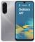 Samsung Galaxy A17 smartphone visad från fram- och baksida, med skärmen som visar en levande abstrakt design och baksidan med en tredubbel kamerauppsättning.
