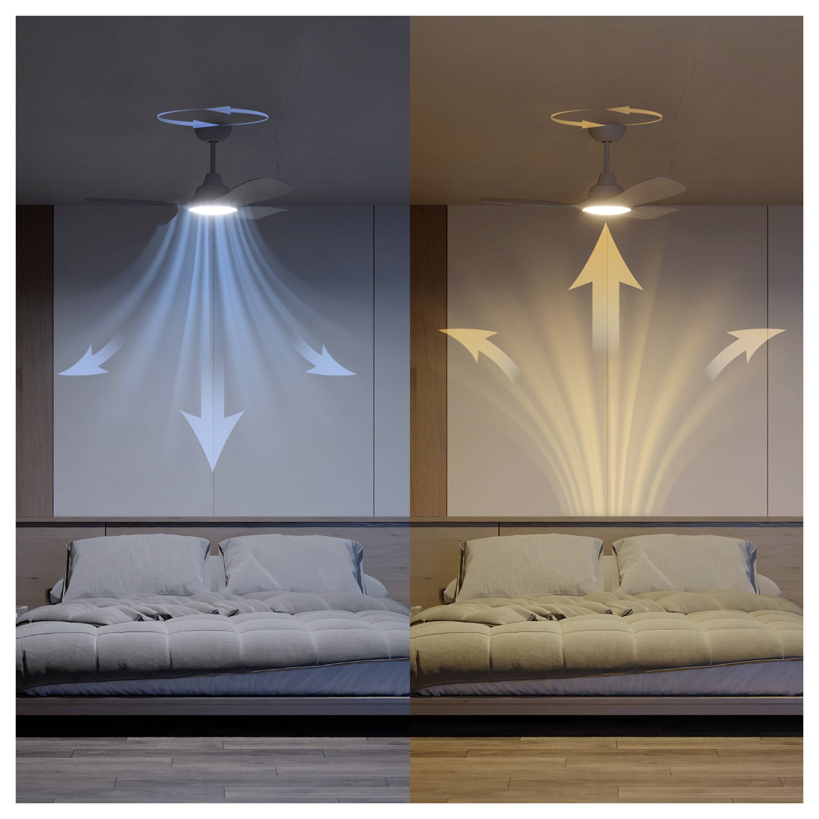 Philips LED Fixed blade Takfläkt 30 W med fjärrkontroll, Dimbar-3