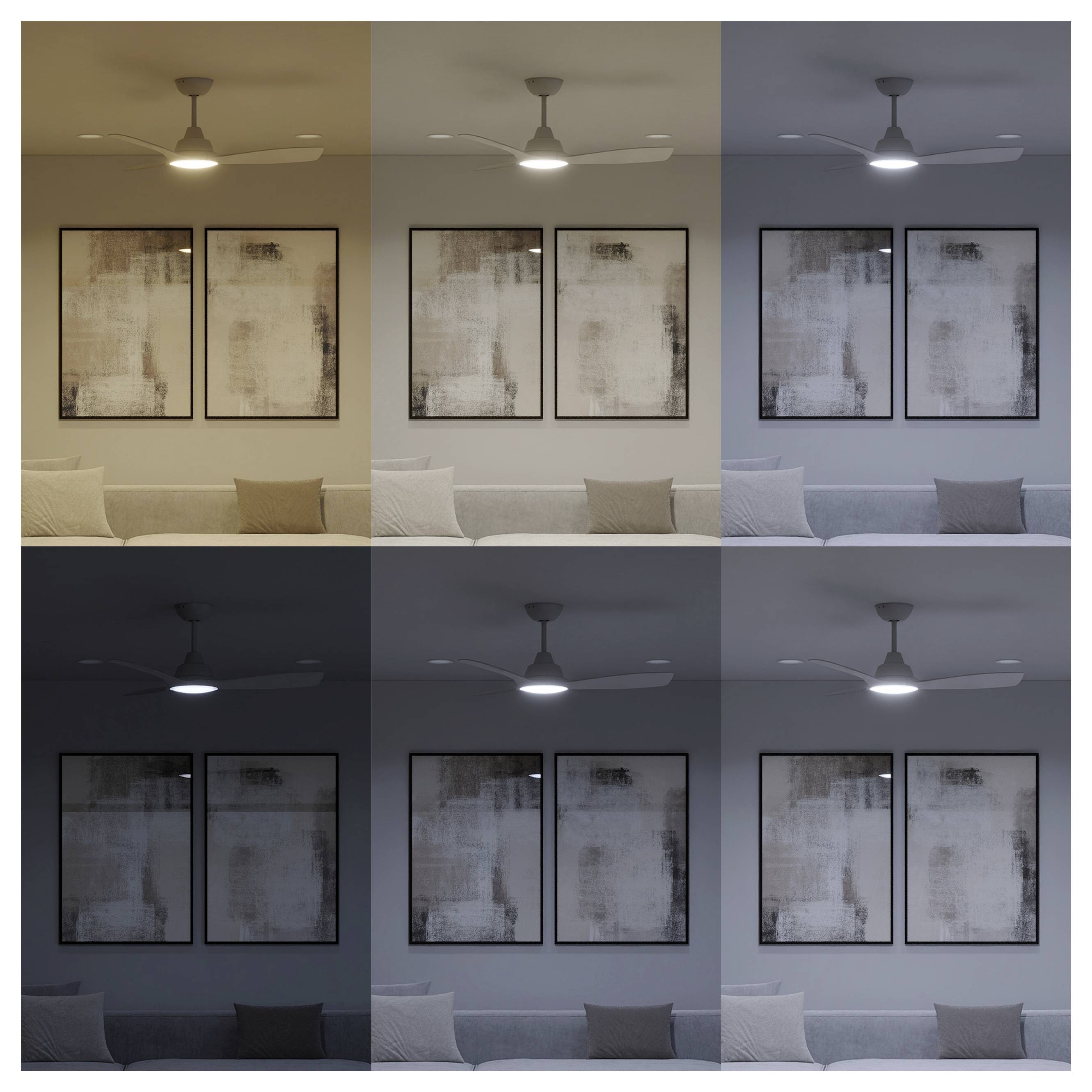 Philips LED Fixed blade Takfläkt 30 W med fjärrkontroll, Dimbar-5