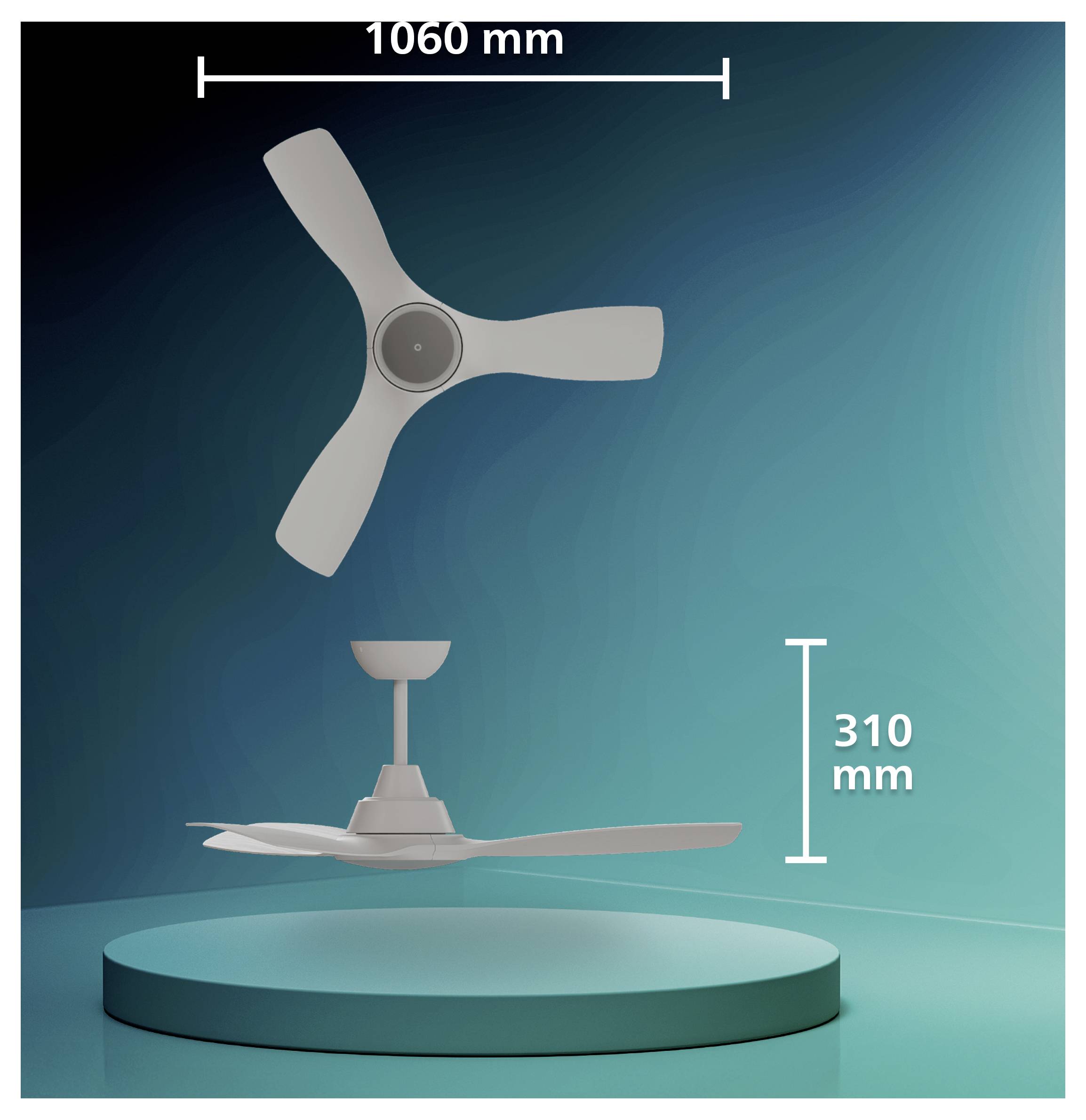 Philips LED Fixed blade Takfläkt 30 W med fjärrkontroll, Dimbar-7