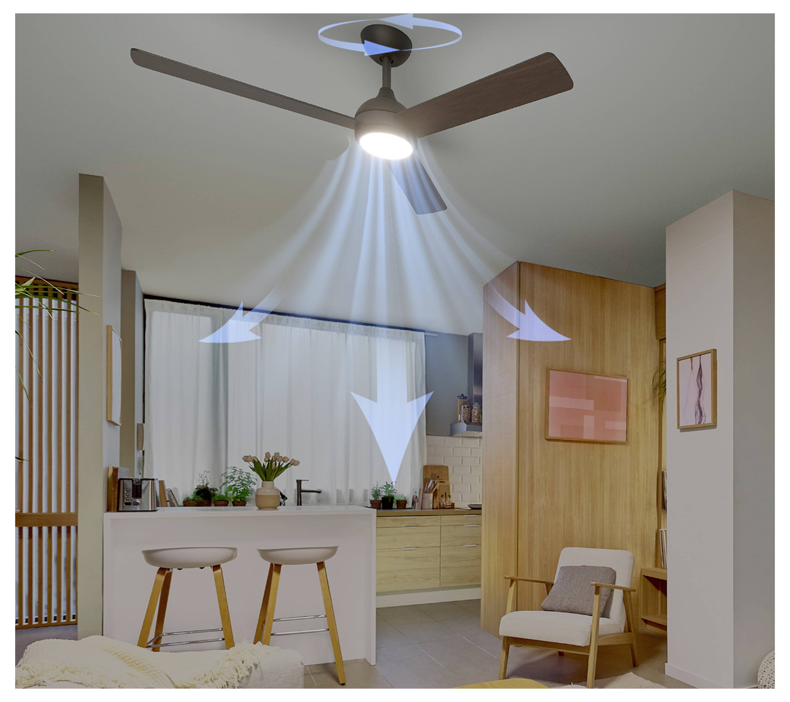 Philips LED Civx Takfläkt 32 W med fjärrkontroll, Dimbar-2