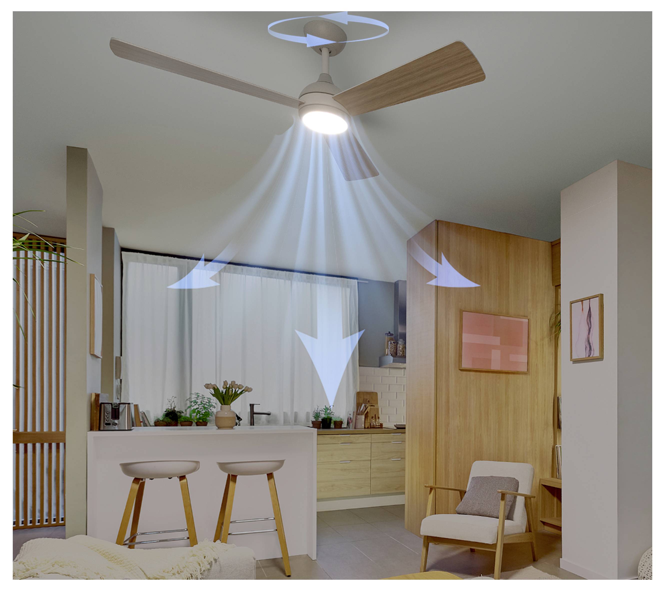 Philips LED Civx Takfläkt 32 W med fjärrkontroll, Dimbar-2