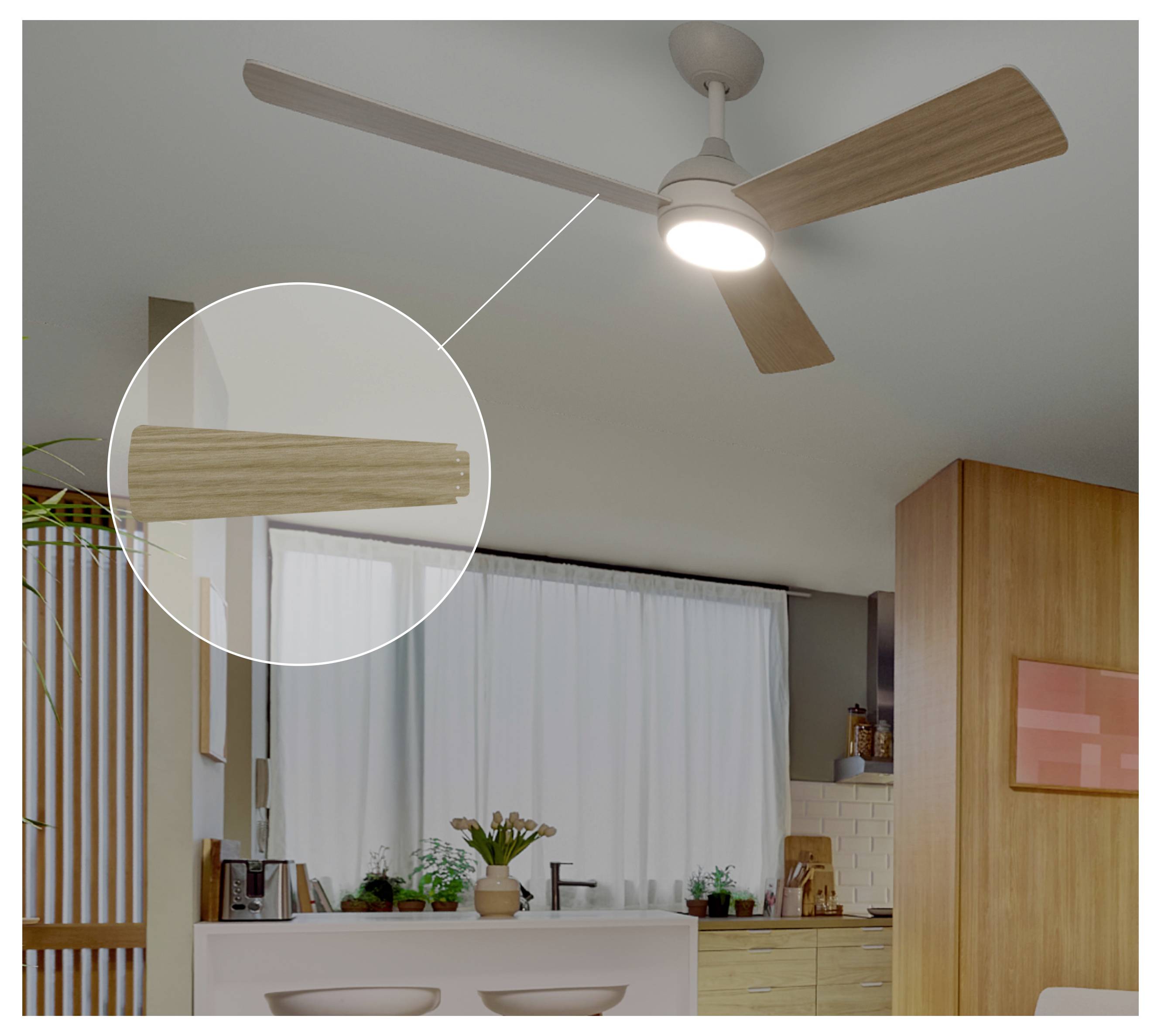 Philips LED Civx Takfläkt 32 W med fjärrkontroll, Dimbar-4