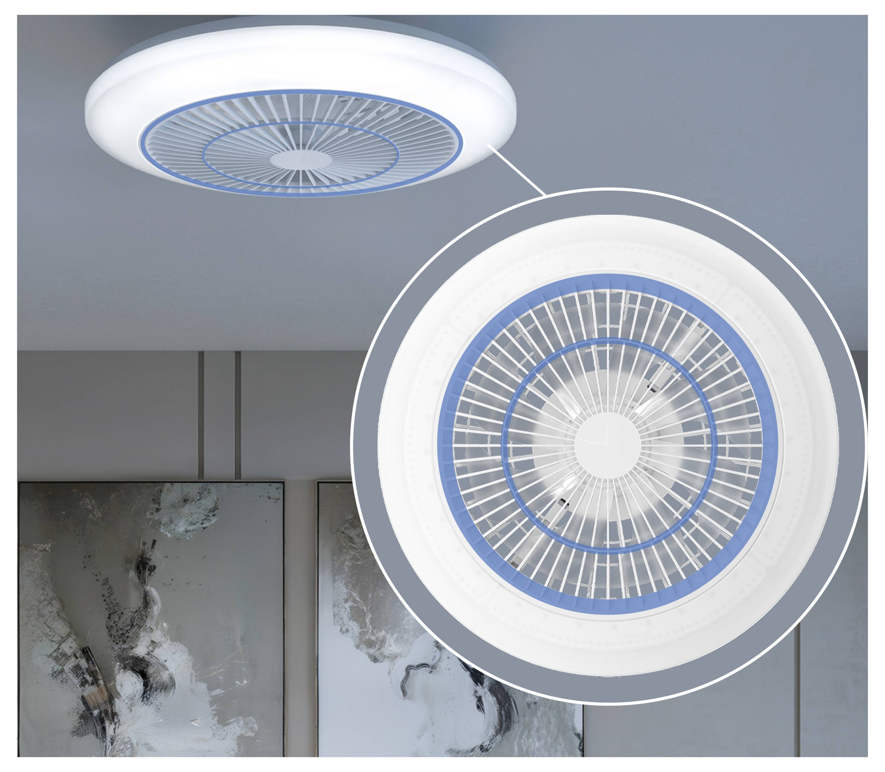 Philips LED Amigo Takfläkt 40 W med fjärrkontroll, Dimbar-7