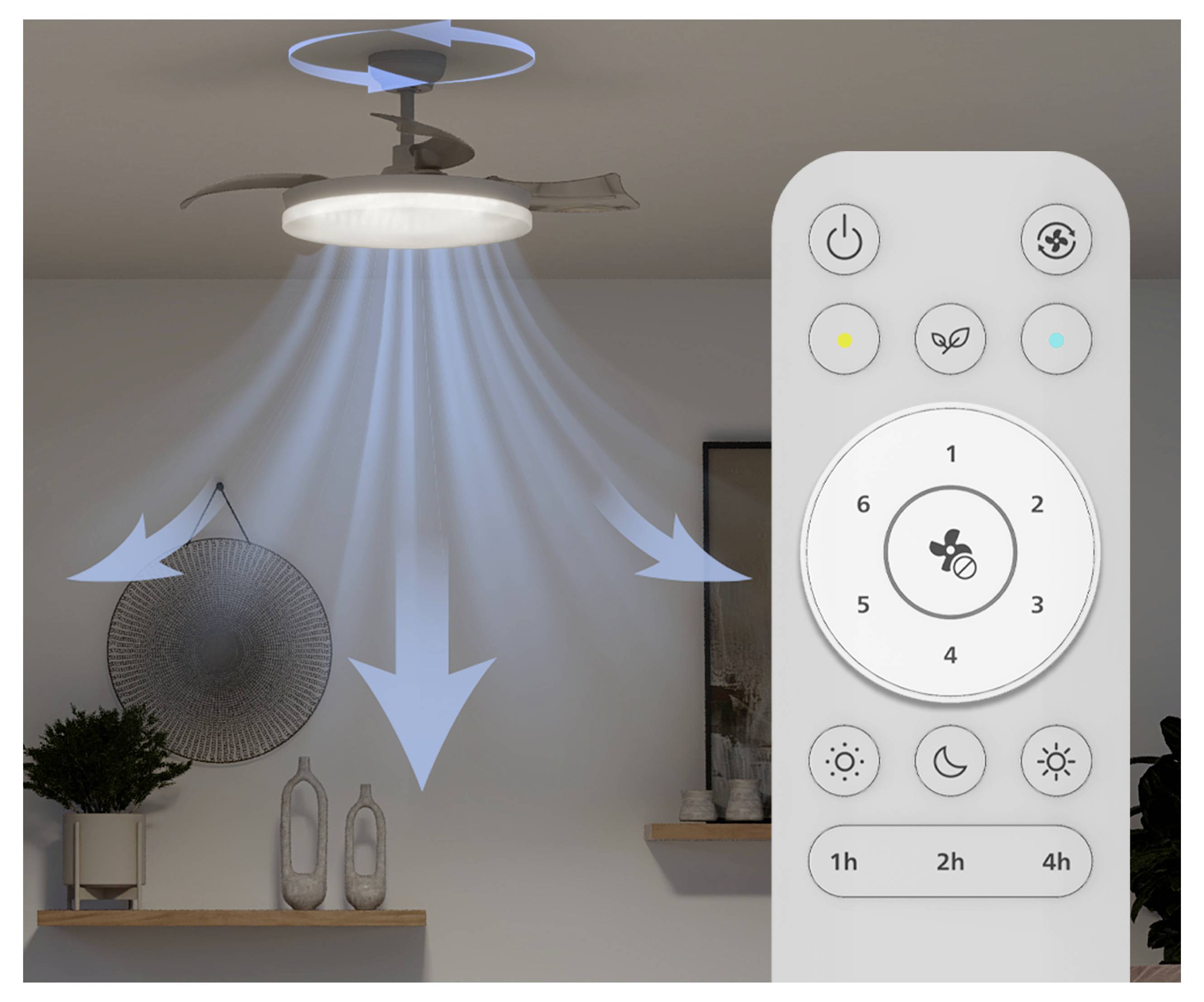 Philips LED Solr Takfläkt 32 W med fjärrkontroll, Dimbar-3