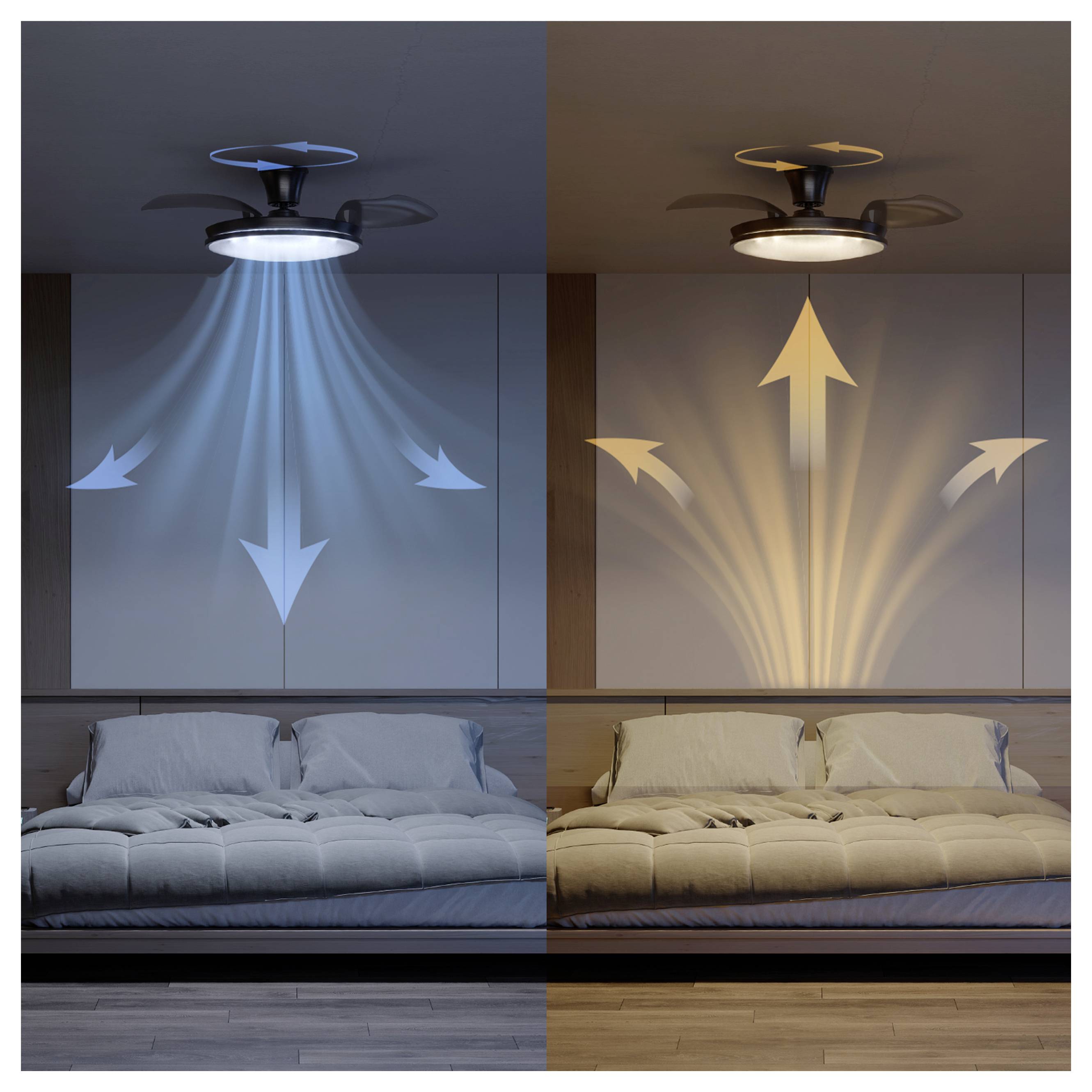 Philips LED Atlas Takfläkt 28 W med fjärrkontroll, Dimbar-4