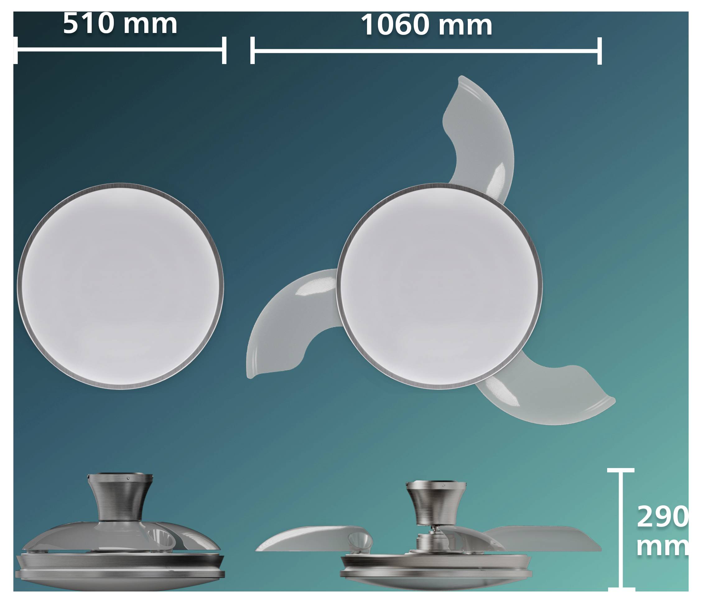 Philips LED Atlas Takfläkt 28 W med fjärrkontroll, Dimbar-8