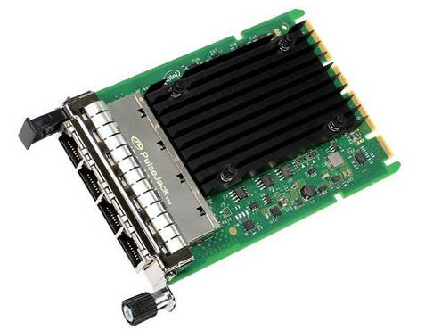 Utskrivna kretskortsexpansionskort med stor svart kylarplint och externa portar, visad på vit bakgrund.