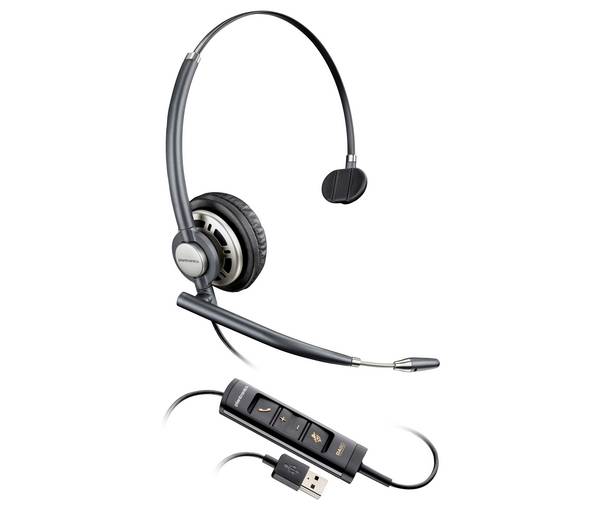 HP Poly EncorePro 715 USB-A Headset TAA  On-ear headset Sladd  Svart Brusreducering  Telefon