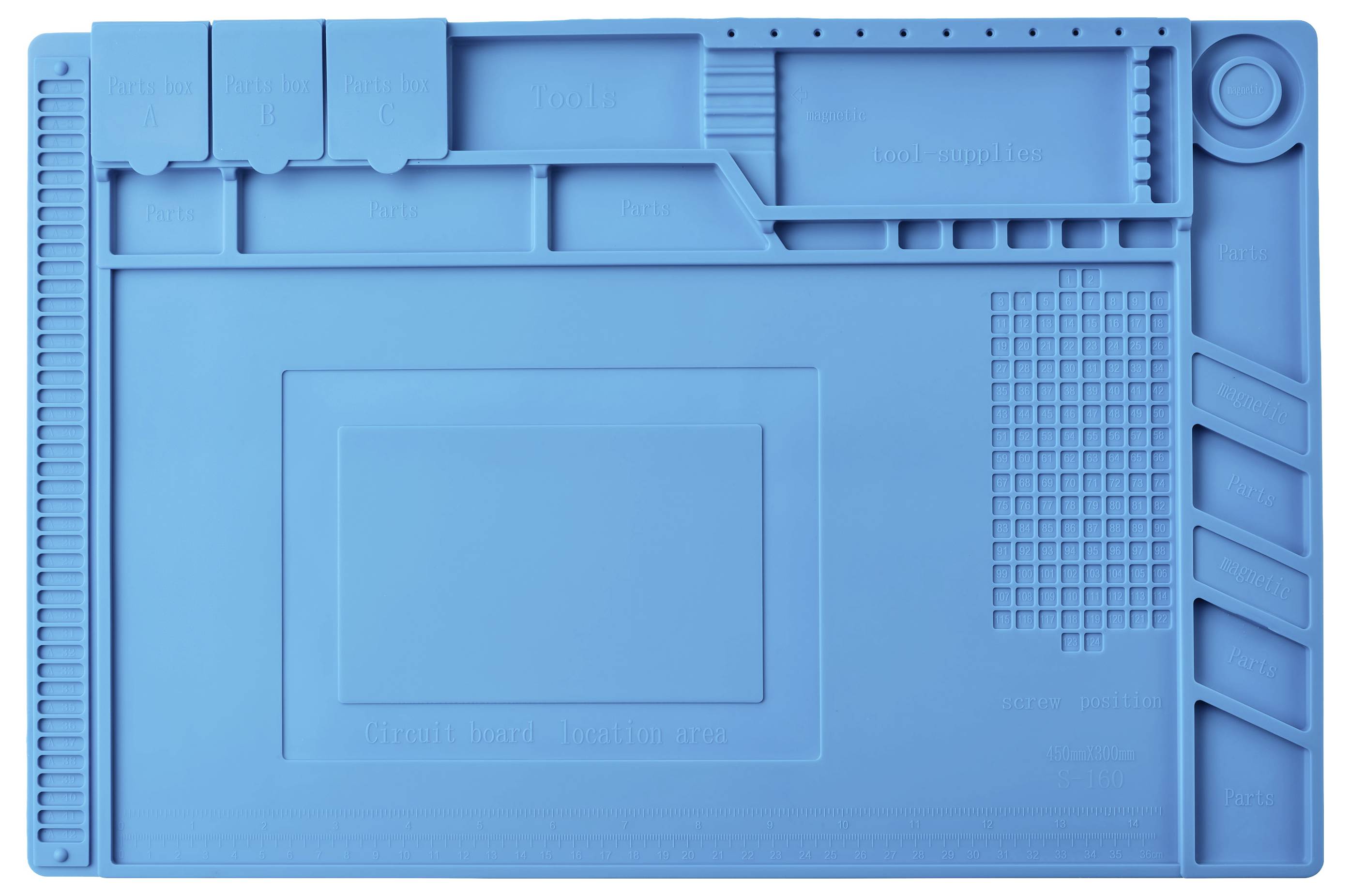 TRU COMPONENTS Silikon-verktygsunderlag (L x B x H) 450 x 300 x 12 mm 1 st-1
