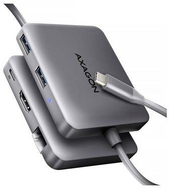 AXAGON HMC-5HL USB-hubb 5 Port HDMI, RJ45 USB 3.0 5 GBit/s Ultra HD-kapabel