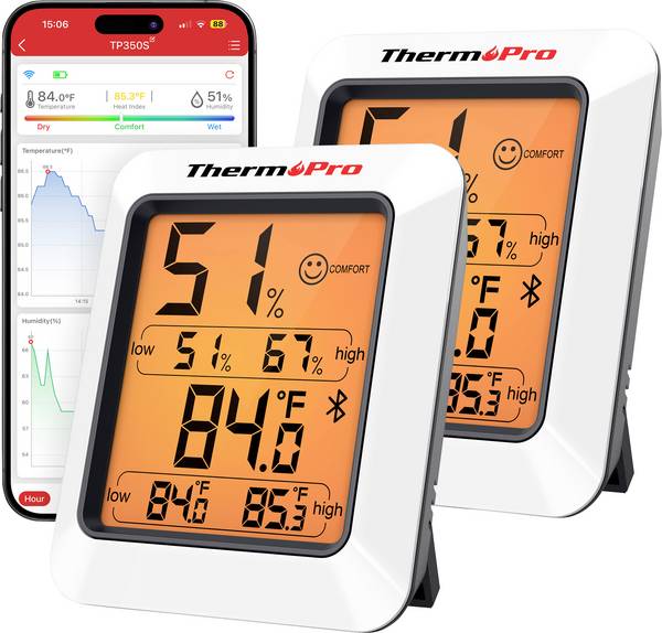 ThermoPro  Trådlös termo-/hygrometer Vit TP350-2
