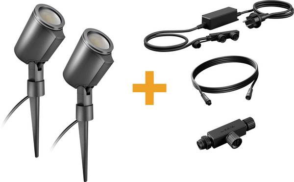 Steinel Startset Spot C 24V 093907 LED-trädgårdsstrålkastare, set  7.8 W Ljusfärg: RGBWW