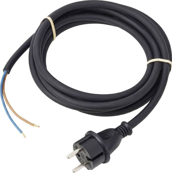 Sygonix SY-7486036 Anslutningskabel Ström  Svart 3.00 m