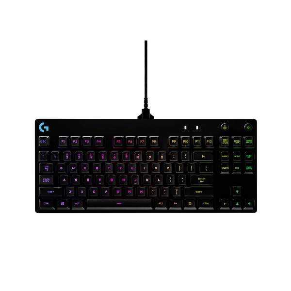 Logitech G PRO Gaming-tangentbord Sladd Switch: Blue Fransk AZERTY Svart