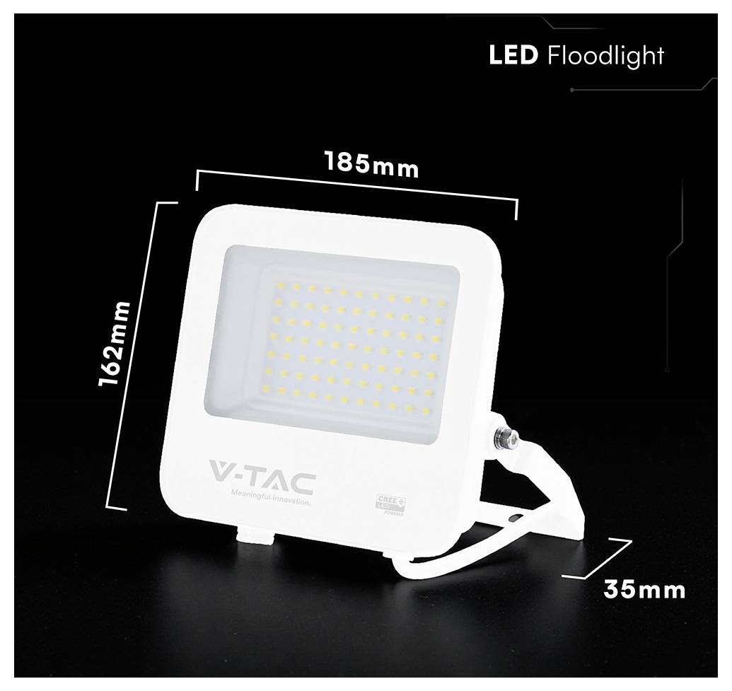 V-TAC VT-4455 242086 LED Strålkastare EEK: D (A - G) 50 W Ljusfärg: Naturvit-3
