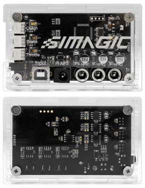 SIMAGIC S436 Haptik-feedback-kontrollbox USB-B PC Svart, Transparent