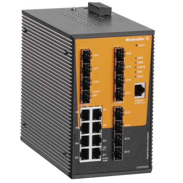Weidmüller 3109750000 IE-SW-L3-AL20M-8GT-12GESFP Nätverks-switch 10 / 100 / 1000 MBit/s-0