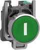 Schneider Electric XB4BA33115 Tryckknapp, Harmony XB4, metall, 22mm, grön, märkt i, fjädrande, 1S, Push-in Tryckknapp 1 st