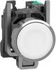 Schneider Electric XB4BA115 Tryckknapp, Harmony XB4, metall, 22mm, vit, omärkt, fjädrande, 1S, Push-in Tryckknapp 1 st