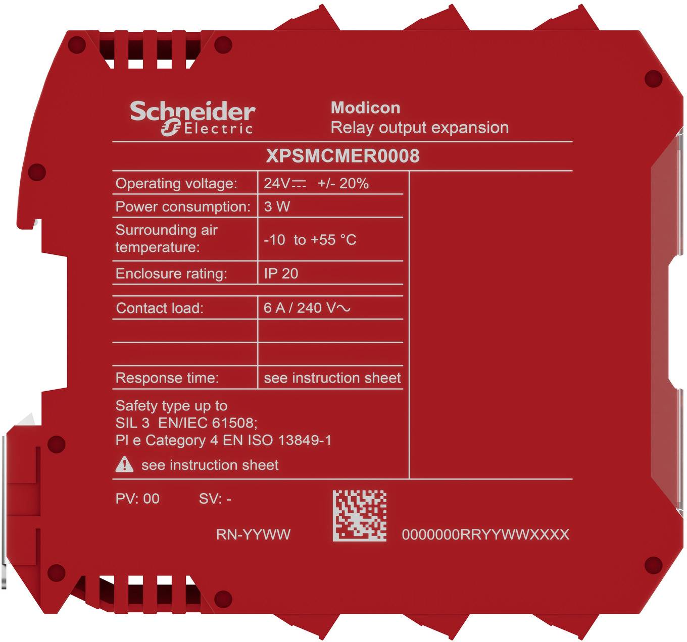 Schneider Electric XPSMCMER0008 XPSMCMER0008 Övervakningsrelä Antal reläutgångar: 8-4