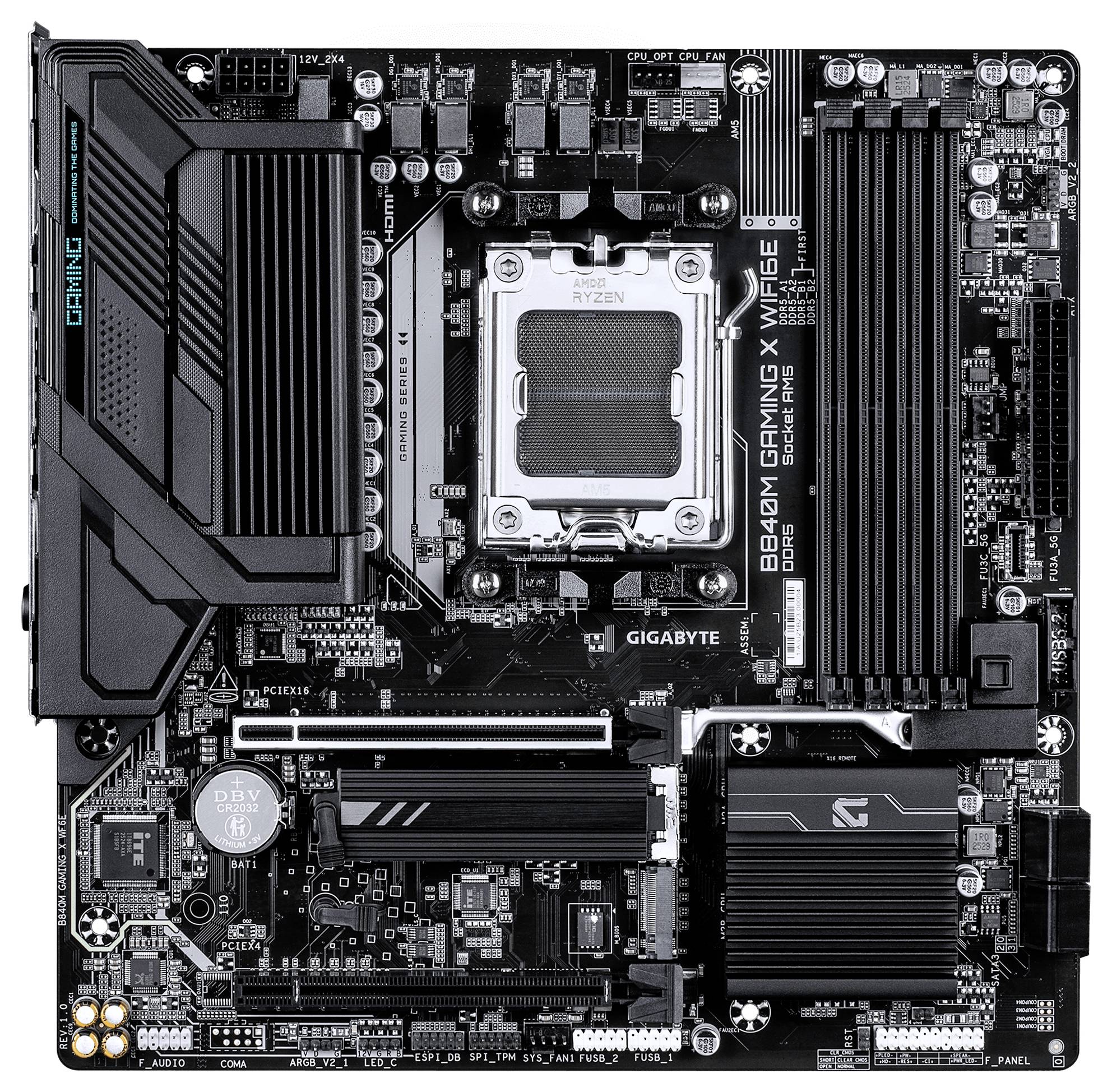 Gigabyte GAMING X WIFI6E Moderkort Sockel #####AMD AM5 Formfaktor Micro-ATX Moderkort-chipset AMD® B840-1