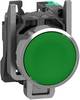 Schneider Electric XB4BA315 Tryckknapp, Harmony XB4, metall, 22mm, grön, omärkt, fjädrande, 1S, Push-in Tryckknapp 1 st