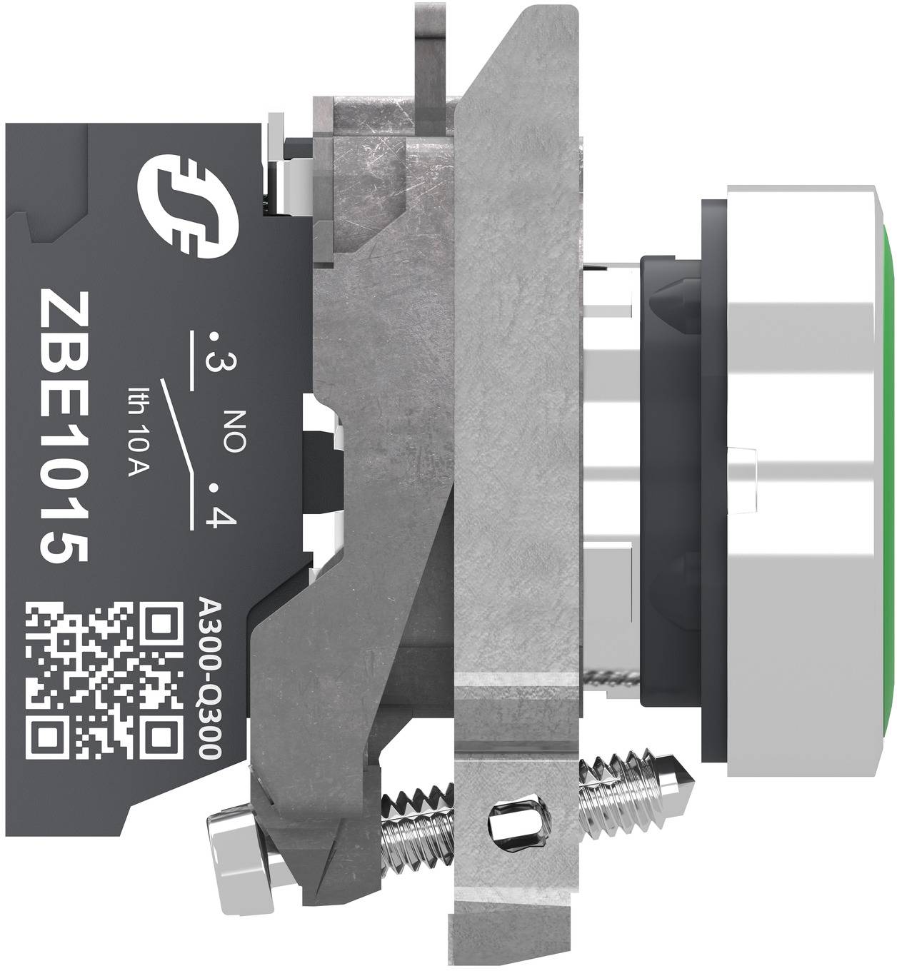 Schneider Electric XB4BA315 Tryckknapp, Harmony XB4, metall, 22mm, grön, omärkt, fjädrande, 1S, Push-in Tryckknapp 1 st-7