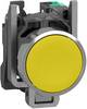 Schneider Electric XB4BA515 Tryckknapp, Harmony XB4, metall, 22mm, gul, omärkt, fjädrande, 1S, Push-in Tryckknapp 1 st